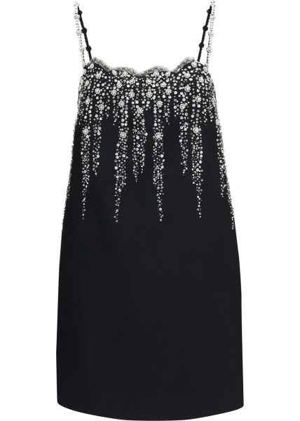 Rochie Valentino Garavani neagra din crep