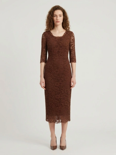 Rochii Lace Midi Sheath Dress