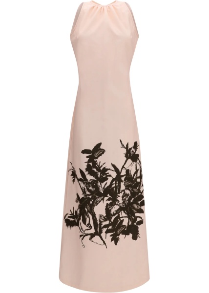Rochii Petunia long Dress in cotton and viscose duchesse