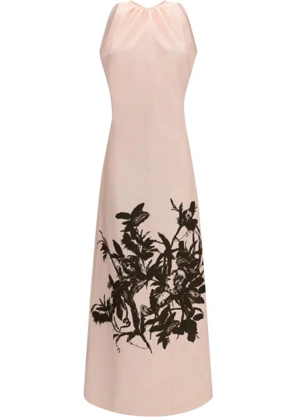 Rochii Petunia long Dress in cotton and viscose duchesse