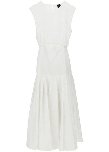 Rochii Poplin midi dress with cut-out detail