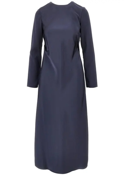 Rochii Satin-effect tecno twill midi dress