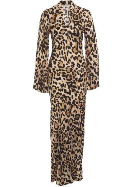 Rochii Satin maxi dress with print