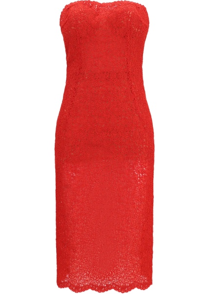 Rochii Strapless midi lace Dress