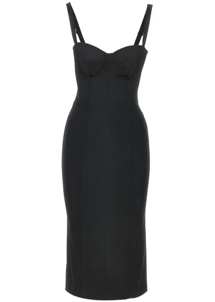 Rochii Stretch satin midi dress