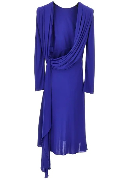 Rochii Viscose jersey draped midi dress