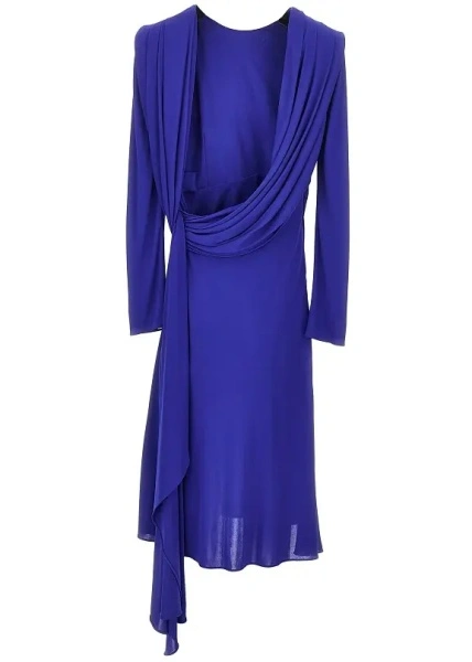 Rochii Viscose jersey draped midi dress