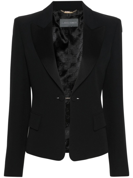 Sacou Alberta Ferretti negru din acetat si vascoza