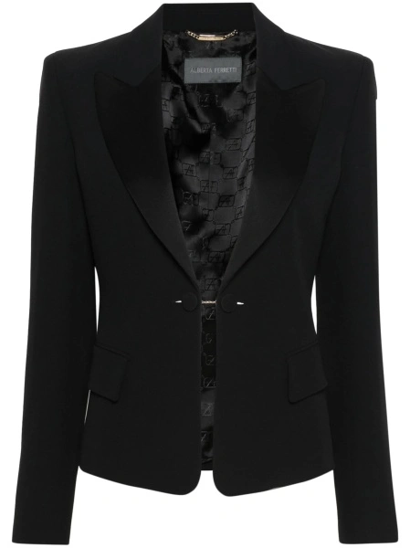 Sacou Alberta Ferretti negru din acetat si vascoza