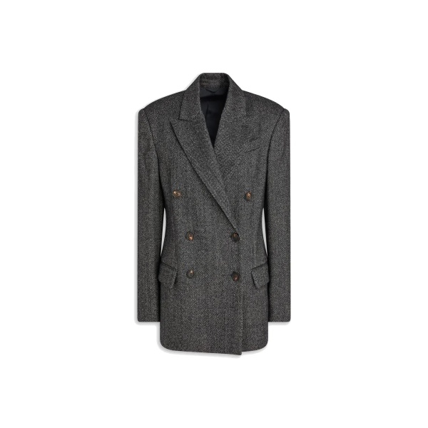 Sacou Brunello Cucinelli Herringbone Wool Blazer