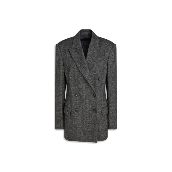 Sacou Brunello Cucinelli Herringbone Wool Blazer