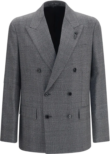 Sacou Double-breasted wool Blazer