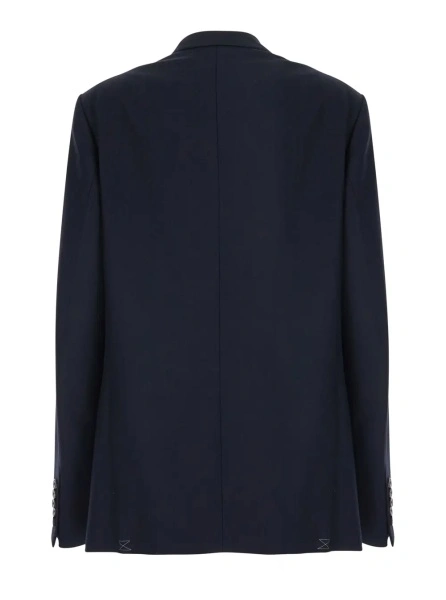 Sacou Dries Van Noten albastru din lana
