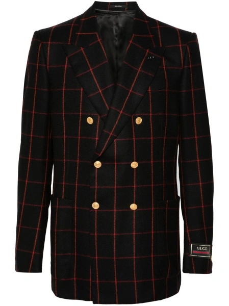 Sacou Gucci negru din lana si polyester