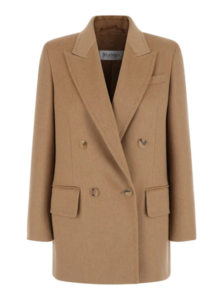 Sacou Jacket OLIMPIA in beige fabric for women