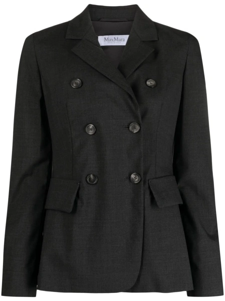 Sacou Max Mara gri din lana