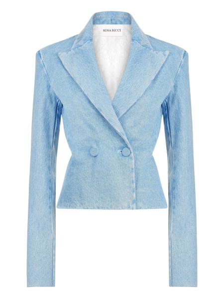 Sacou Nina Ricci albastru din bumbac