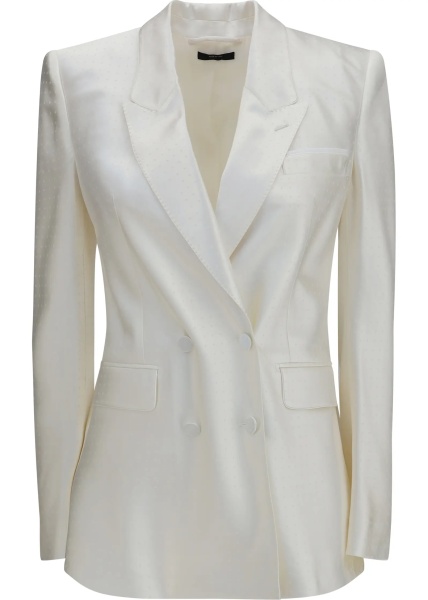 Sacou Polka-dot satin double-breasted Blazer