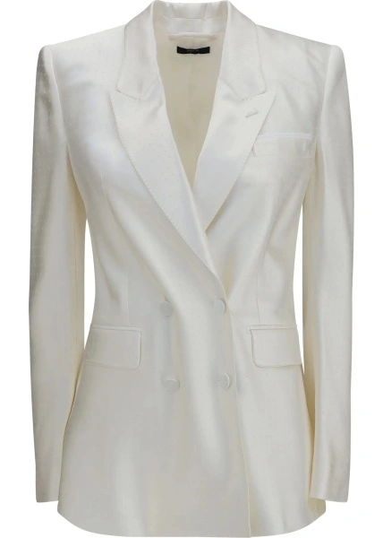 Sacou Polka-dot satin double-breasted Blazer