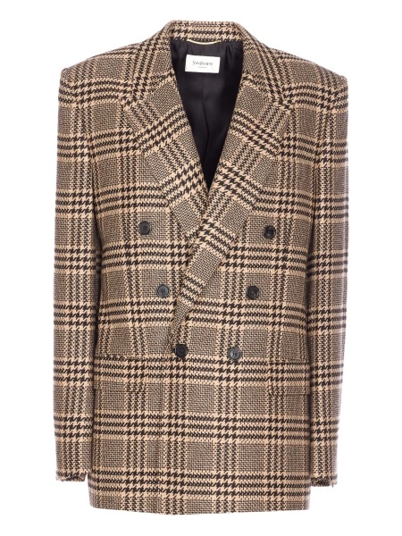 Sacou Saint Laurent maro din matase si casmir