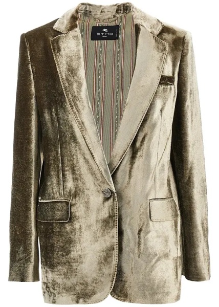 Sacou Velvet single-breasted jacket