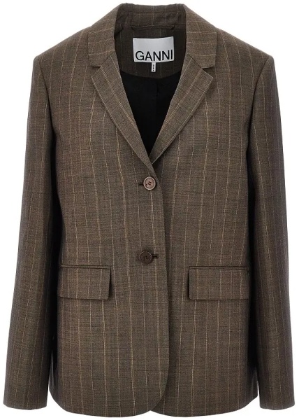 Sacou Wool jacket with pinstriped motif