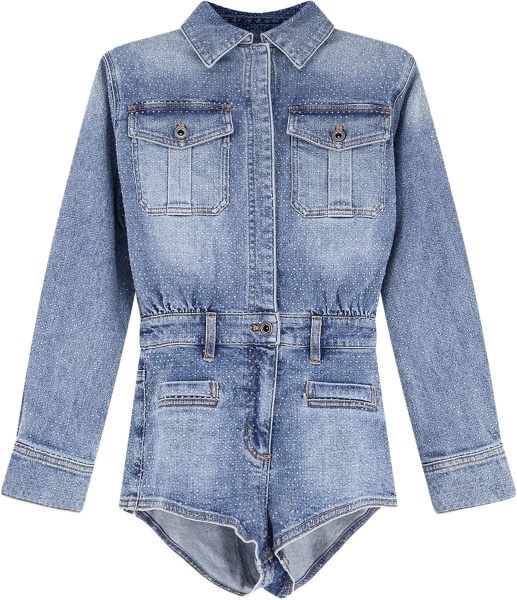 Salopete Rhinestone denim Jacket