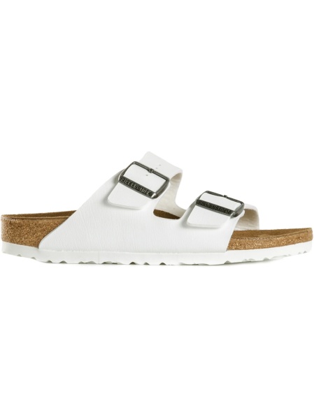 Sandale Birkenstock arizona albe din piele