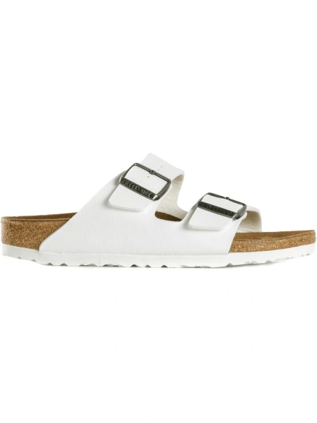 Sandale Birkenstock arizona albe din piele