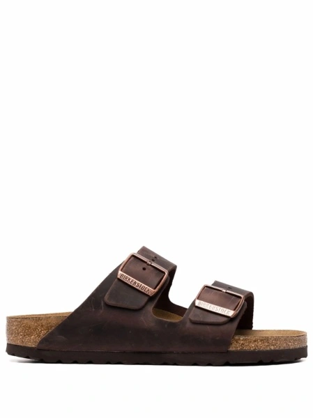 Sandale Birkenstock arizona maro din piele