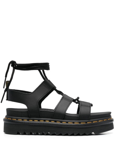 Sandale Dries Van Noten negre din piele