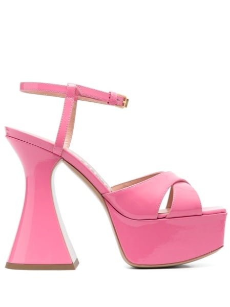 Sandale Moschino roz din piele