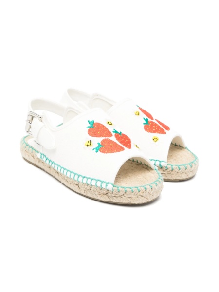Sandale Stella McCartney albe din material textil