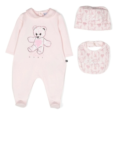 Set Philipp Plein roz din bumbac