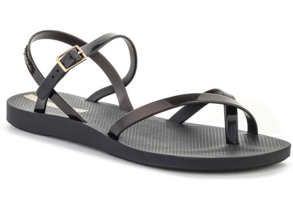 Slapi FASHION SAND VIII FEM BLACK/GOLD