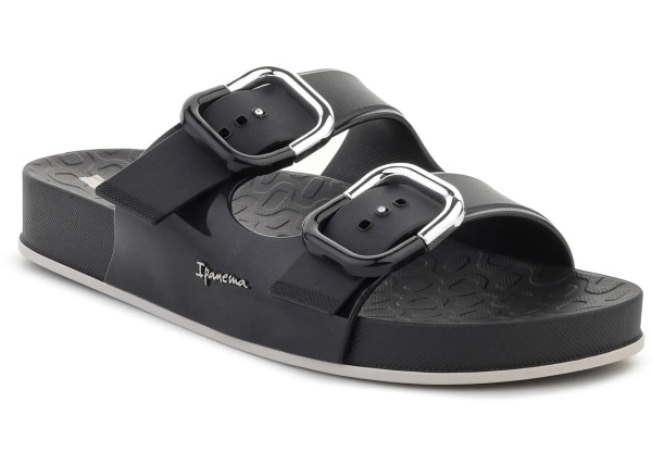 Slapi SHORE SLIDE FEM BLACK/BLACK/BEIGE