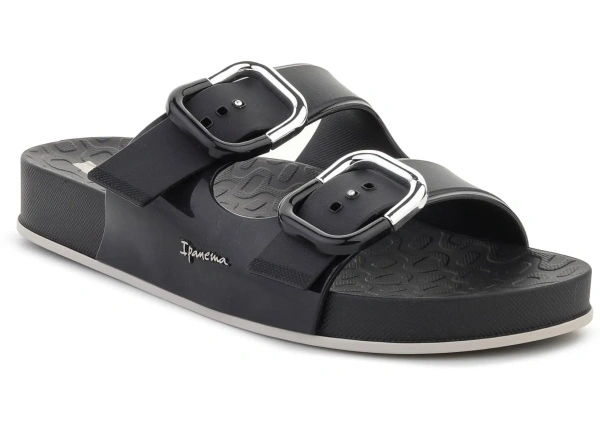 Slapi SHORE SLIDE FEM BLACK/BLACK/BEIGE