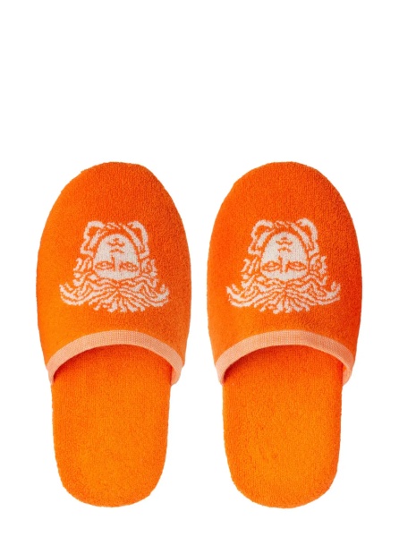 Slapi Slippers in Tech Fabric with Orange Medusa Jacquard Unisex
