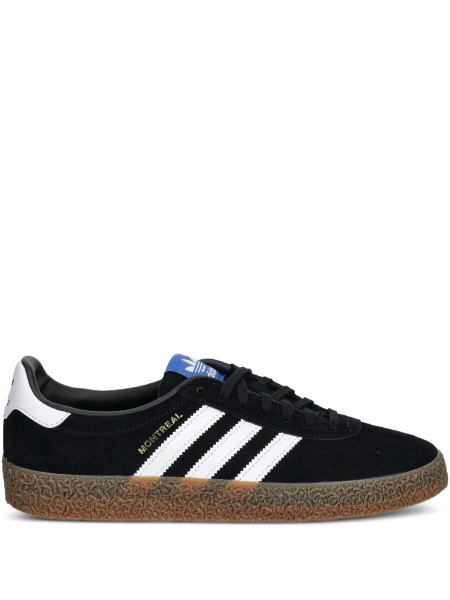 Sneakers adidas Originals negri din piele intoarsa si piele