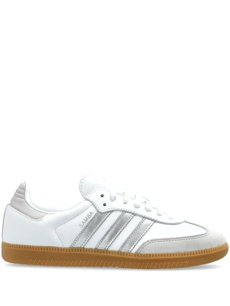 Sneakers adidas Originals samba albi din piele