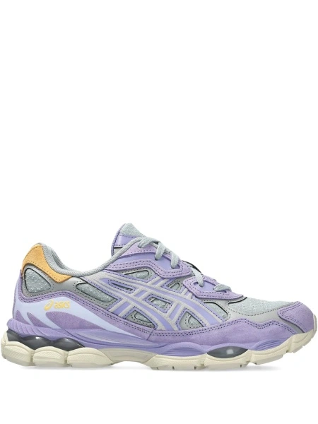 Sneakers ASICS violet din piele intoarsa si piele