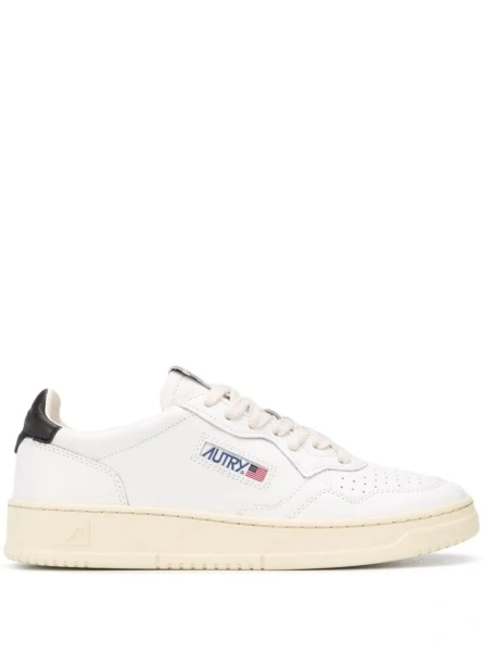 Sneakers AUTRY albi din piele 'Medalist Low'