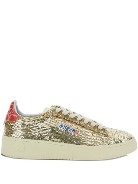 Sneakers AUTRY aurii din piele