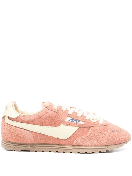 Sneakers AUTRY roz din material textil si piele intoarsa