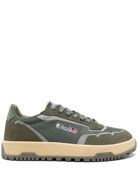 Sneakers AUTRY verzi din material textil si piele intoarsa