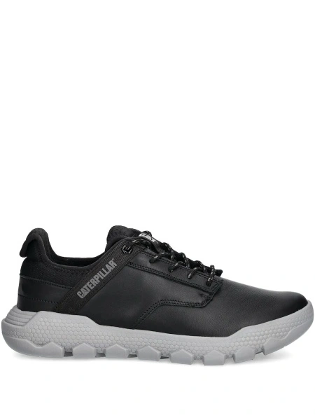 Sneakers Caterpillar negri din material textil si piele