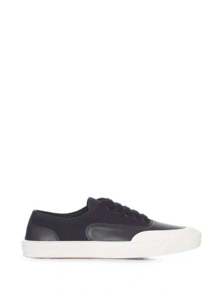 Sneakers Christian Louboutin negri din piele si bumbac