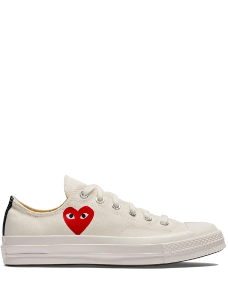 Sneakers COMME DES GARÇONS PLAY X CONVERSE albi din material textil