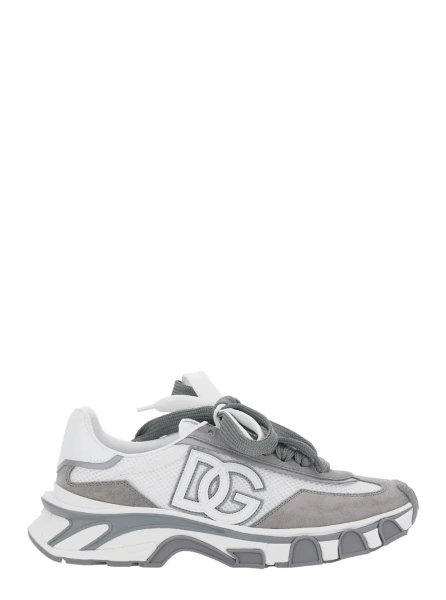 Sneakers Dolce & Gabbana gri din piele