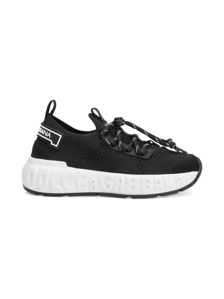 Sneakers Dolce & Gabbana negri din polyester si piele